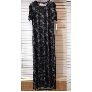 LuLaRoe Maria M stars blanc Noir